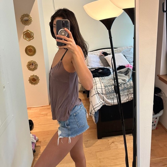 GAP Women's Taupe Strappy Tank Top - Picture 2 of 4